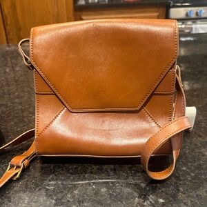 Nautica Tan Leather Crossbody Bag